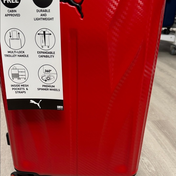 Puma Red Spinner Suitcase - Picture 1 of 5